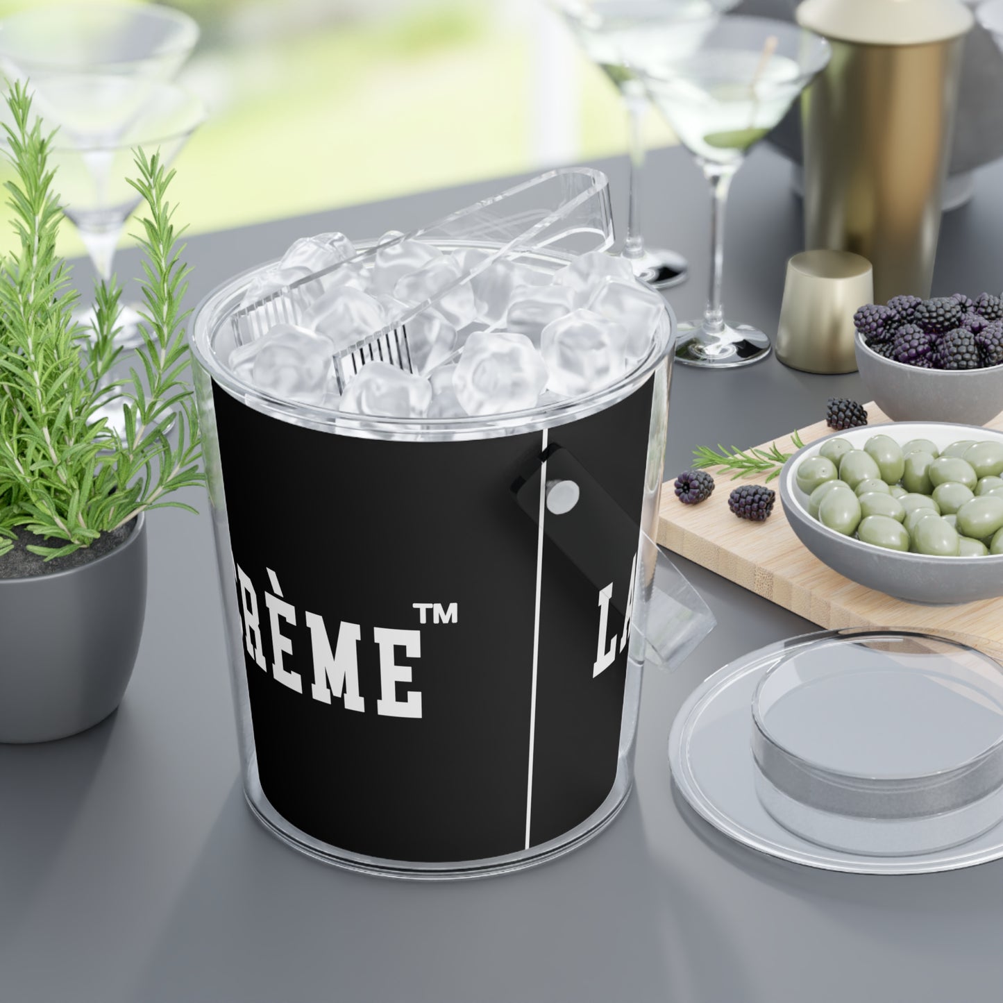 LA CRÈME Ice Bucket with Tongs