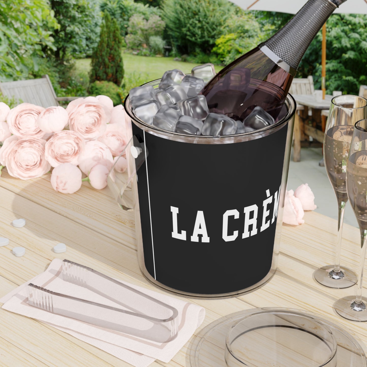 LA CRÈME Ice Bucket with Tongs