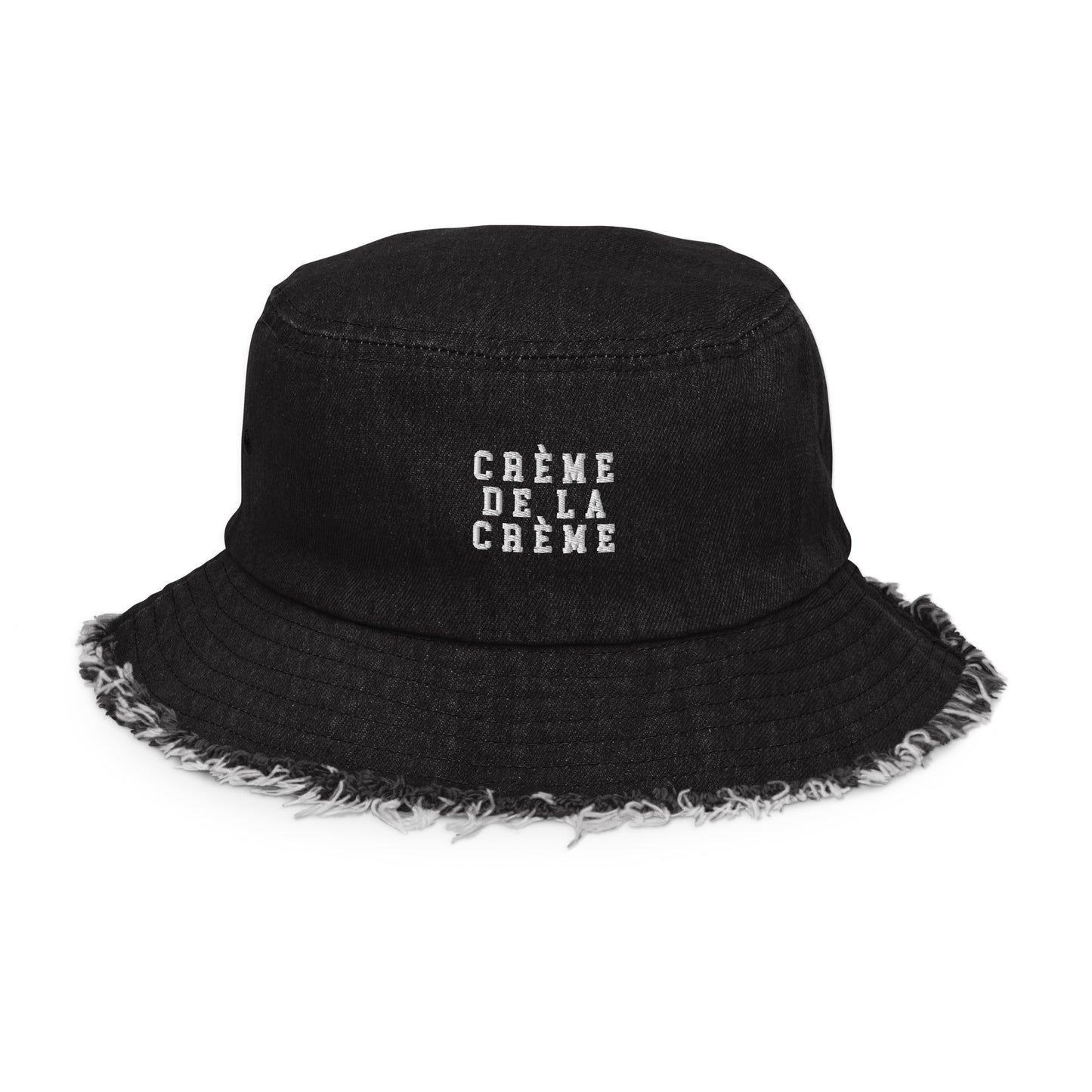 CDLC Distressed denim bucket hat