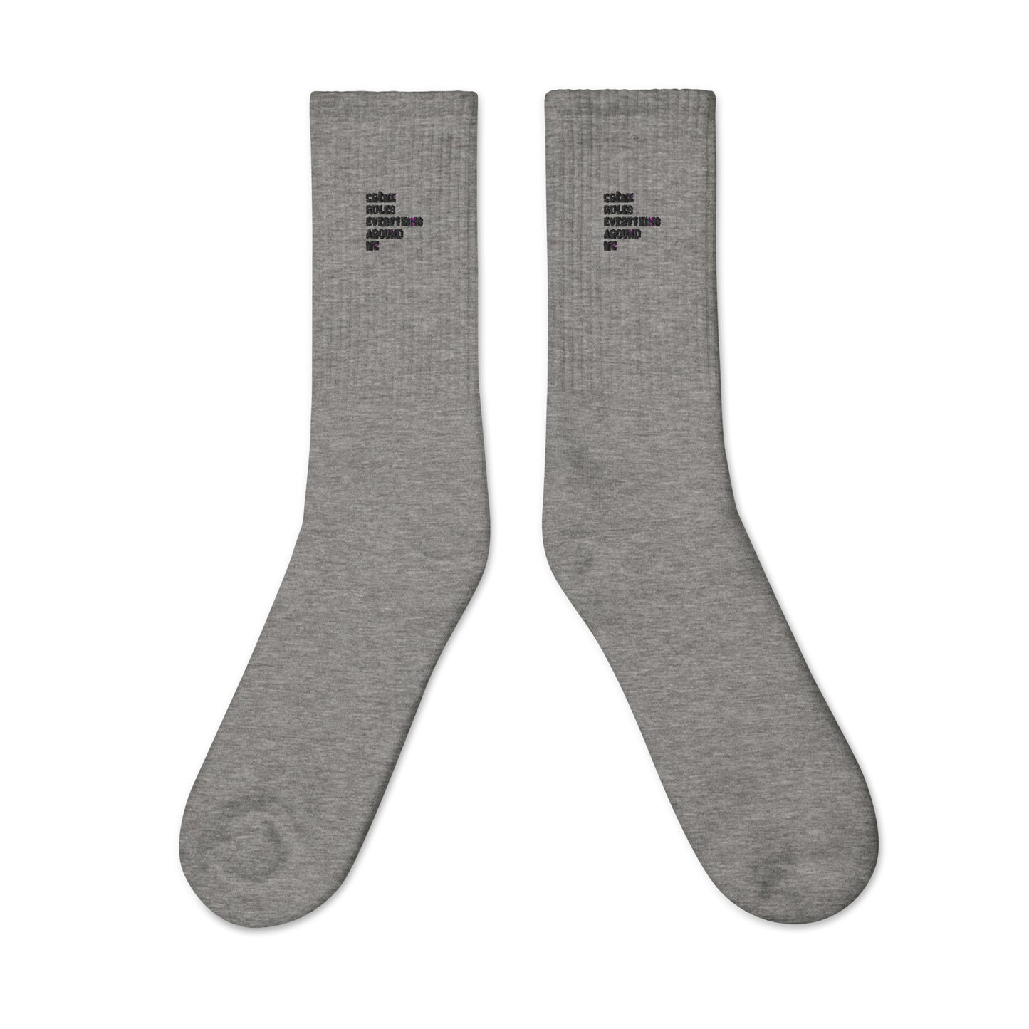 CREAM (Noir) Embroidered Socks