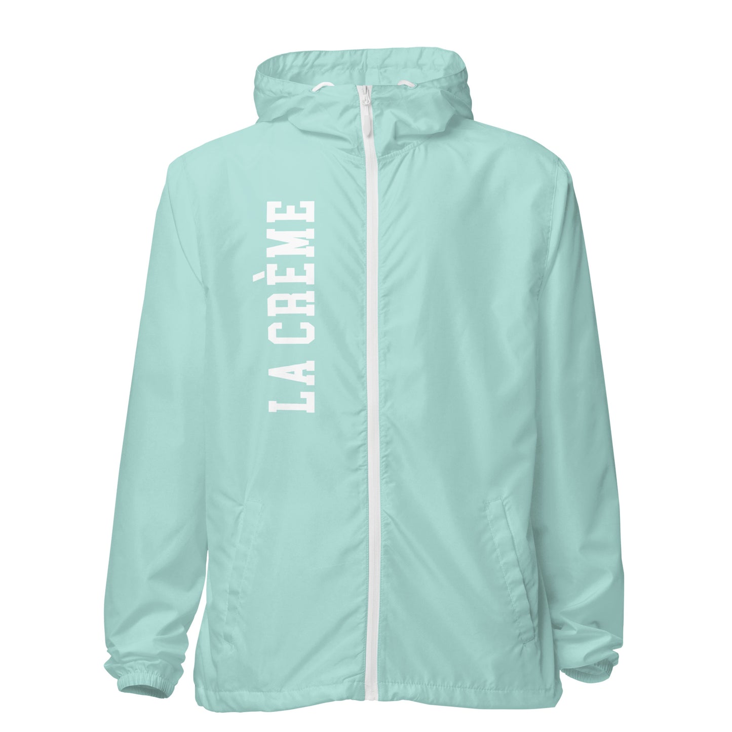 LA CRÈME Unisex lightweight zip up windbreaker