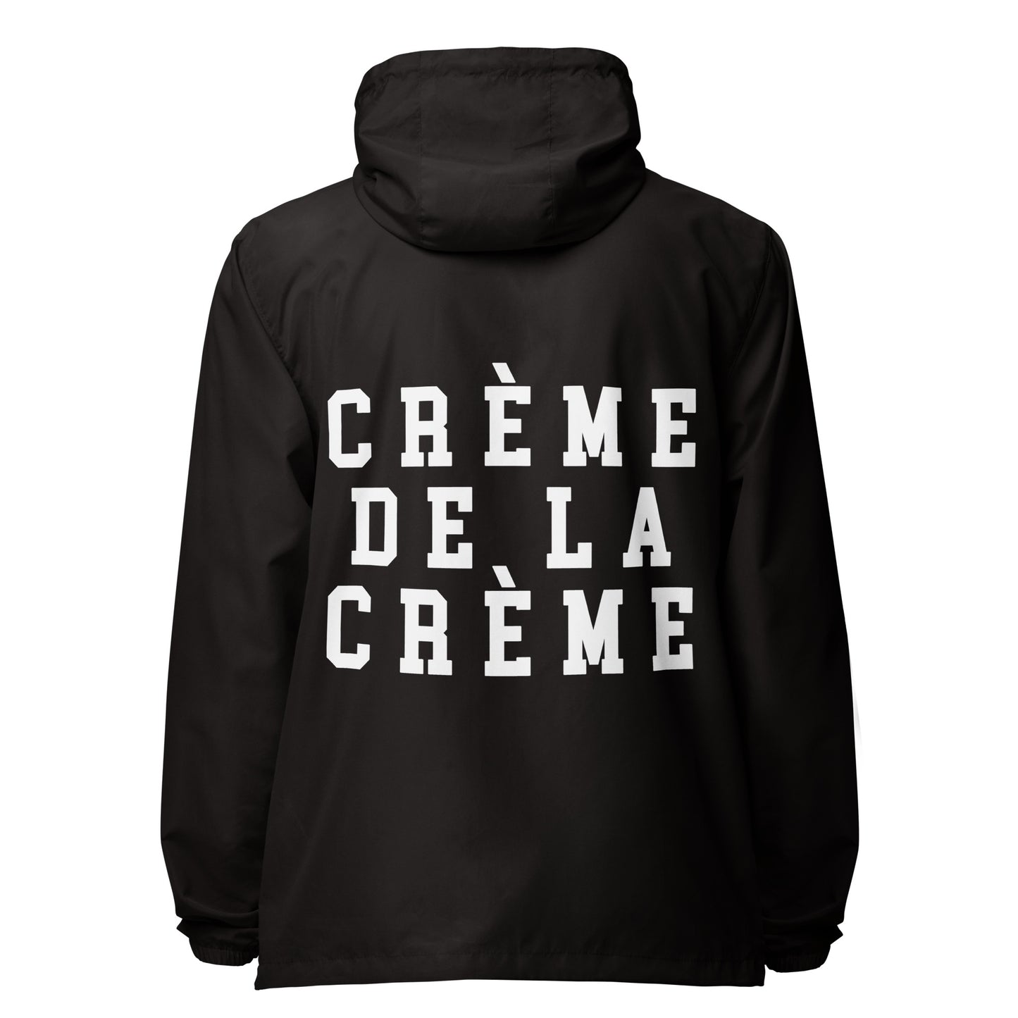 LA CRÈME Unisex lightweight zip up windbreaker