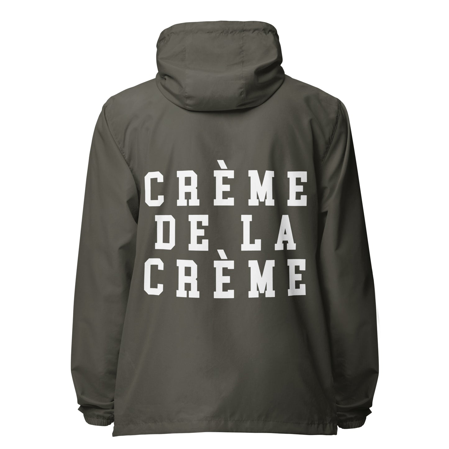 LA CRÈME Unisex lightweight zip up windbreaker