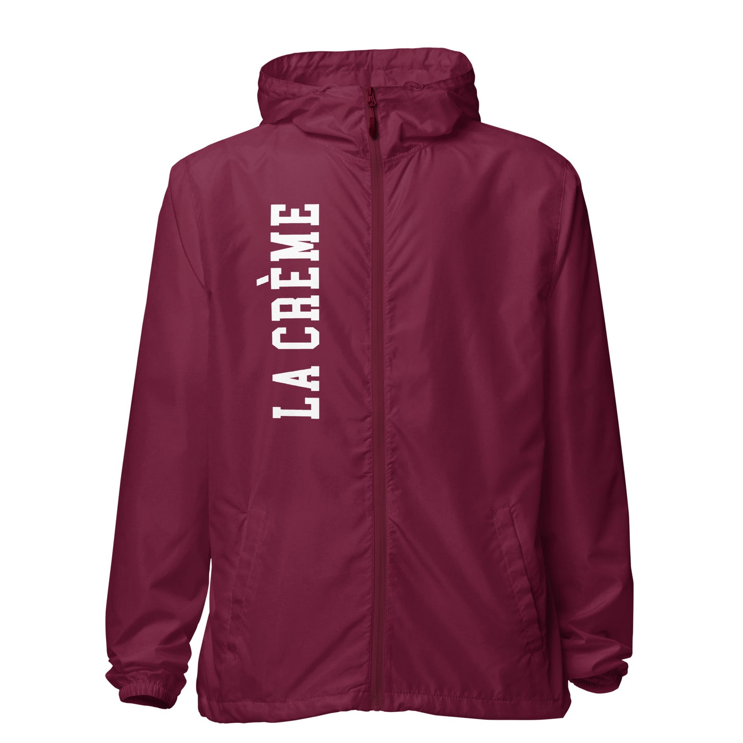 LA CRÈME Unisex lightweight zip up windbreaker