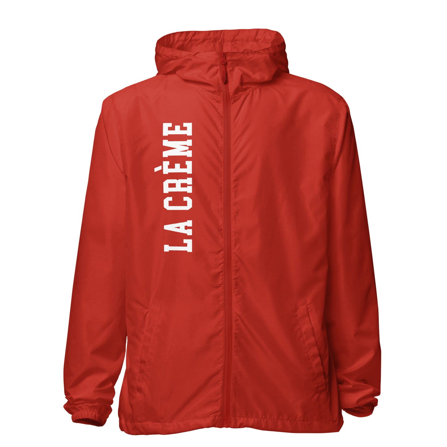 LA CRÈME Unisex lightweight zip up windbreaker