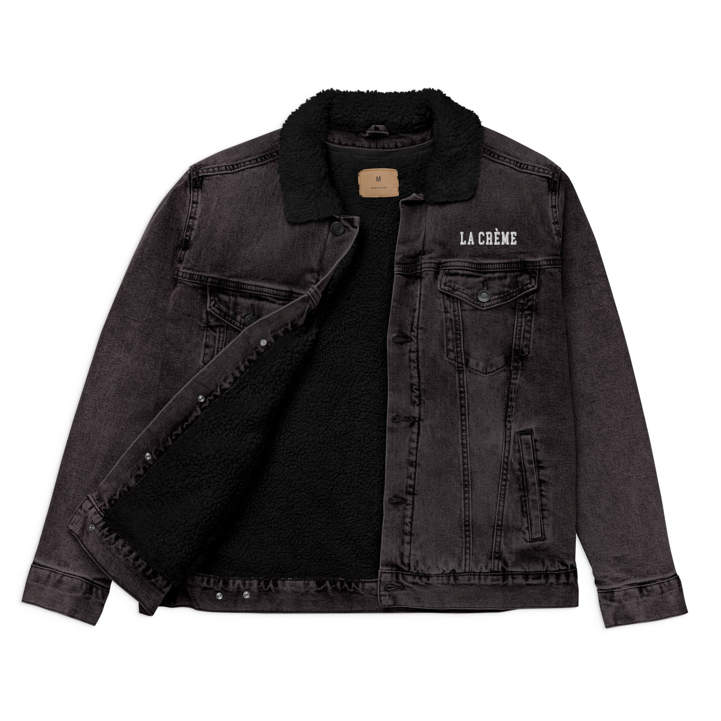 LA CRÈME Unisex denim sherpa jacket