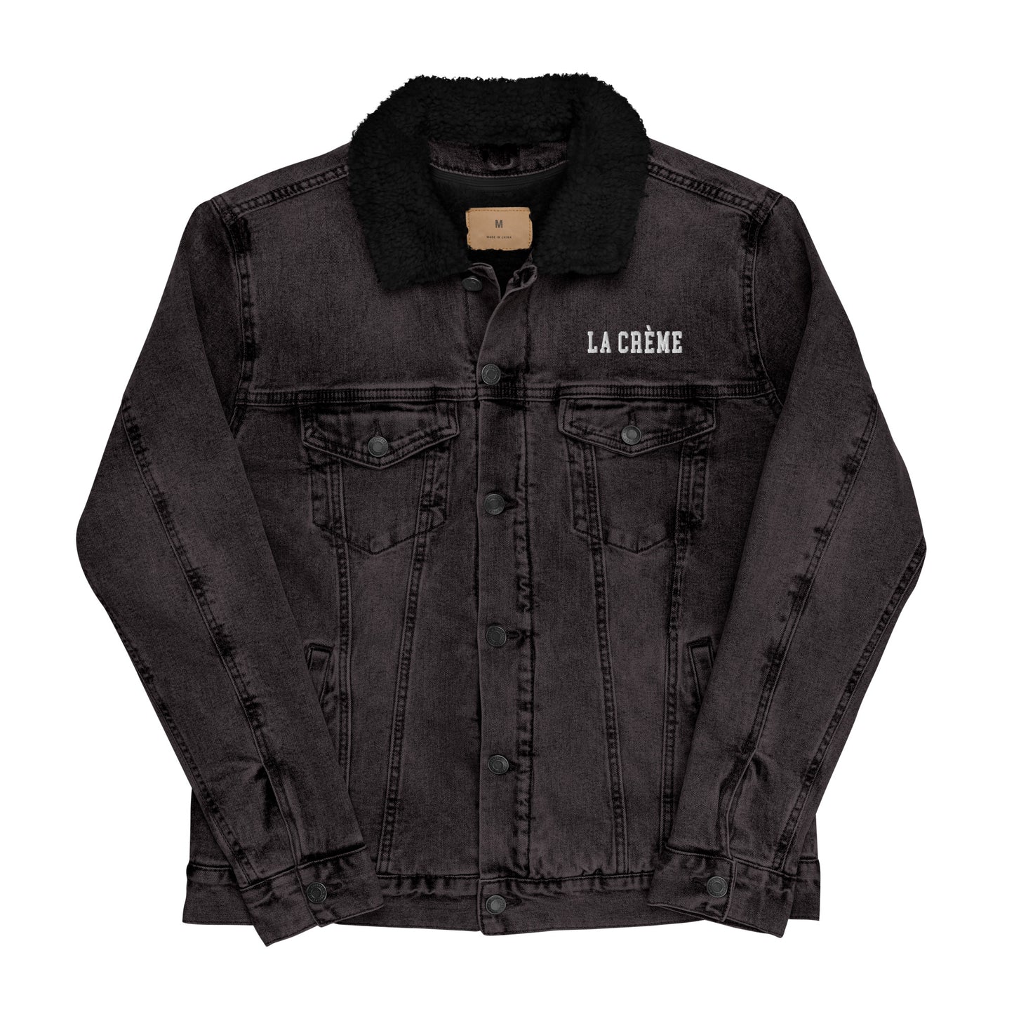 LA CRÈME Unisex denim sherpa jacket