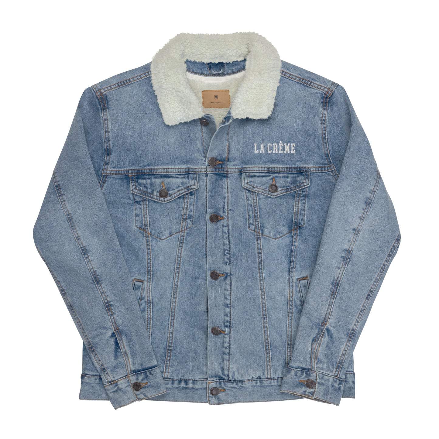 LA CRÈME Unisex denim sherpa jacket